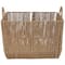 Simplify Small Vertical Weave Storage Basket with Round Handles